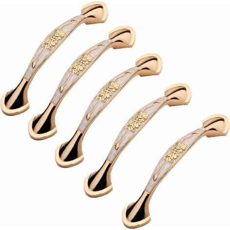 VURAHOME - ELLE.Lot de 5 poignées de tiroir pour meuble de cuisine moderne 96 mm (1/4)