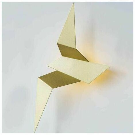 Applique murale oiseau moderne à DEL pour chambre à coucher (12,8 po) (or) (1/5)
