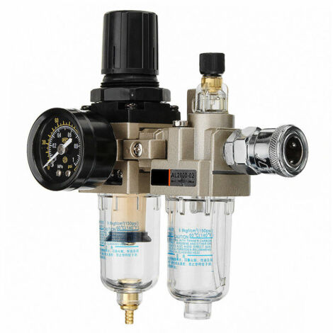 VURAHOME - Séparateur d'eau d'hui de compresseur de régulateur de filtre de pression d'air pneumatique manuel 150Psi AL2000-02 AW2000-02 (1/5)