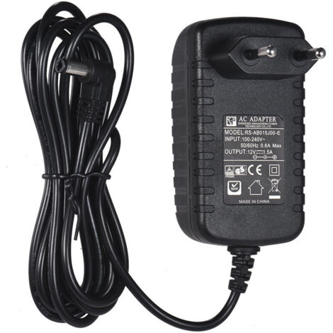 Adaptateur Secteur Ac 12V 1.5A Pour Viltrox L116T L116B L132T L132B Vl-162T Led Video Lights 100-240V Large Voltage, Branchement De L'Ue