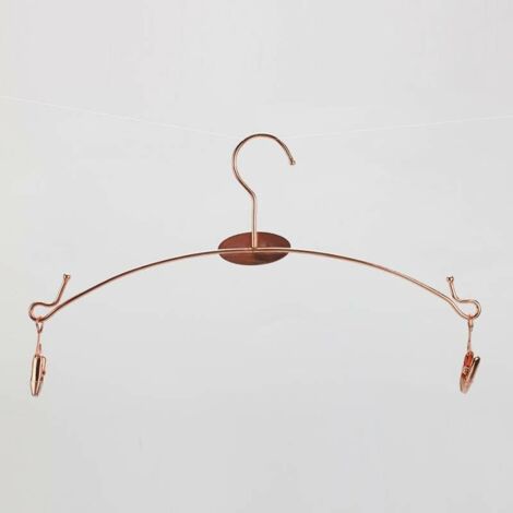 VURAHOME - Cintre doré avec pince, pince à sous-vêtements de soutien-gorge, facile à organiser et à ranger, solide et durable Or rose 8pcs
