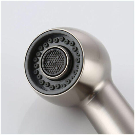 VURAHOME - Douchette Robinet Cuisine 2 Jets Tête de Douche Remplacement Douchette pour Mitigeur Cuisine, Nickel Brossé (1/3)