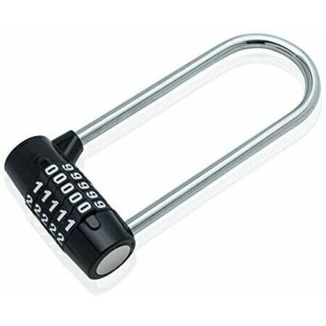 VURAHOME - Cadenas - 60 mm, cadenas  combinaison numrique de type U  5 positions et  grand faisceau, cadenas en acier inoxydable, cadenas, gymnase, cole, casiers des employs, casiers, armoire, clture, (1/5)