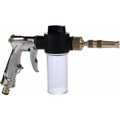 VURAHOME - Pulvérisateur de mousse de buse de tuyau d'arrosage Tuyau d'eau de jardin Canon à neige Pistolet à savon à buse en mousse avec bouteille 100cc, 4 modèles de pulvérisation, pulvérisateur de (1/5)