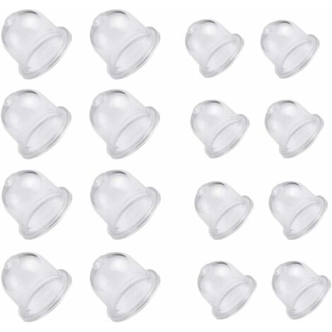 VURAHOME - 16Pcs Pompe Amorçage Poire Amorcage Gasoil Carburant Primer Ampoule Tasse D'Huile De Carburateur Transparente Poire D'Amorcage Debroussailleuse Pour Tondeuses À Essence Soufflantes 18.5/22M (1/5)