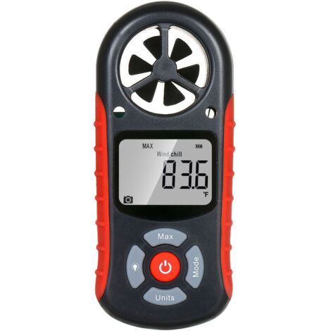 VURAHOME - 8 En 1 Poche Numerique Anemometre Avec Ecran Lcd Retro-Eclairage Meteorographe (1/5)