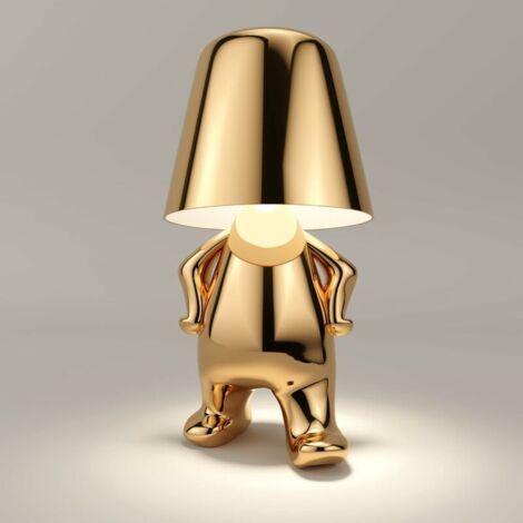 VURAHOME - Lamp Gold - Lampe de bureau à LED portable à chargement USB sans fil - Pour chambre à coucher, salon, bureau-Mr Who (1/5)