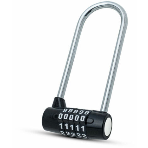 VURAHOME - Cadenas à combinaison à 5 chiffres - Cadenas robuste de 148 mm - Facile à utiliser et réinitialisable - Petit cadenas pour casiers, extérieur, intérieur, conteneur et porte (1/5)