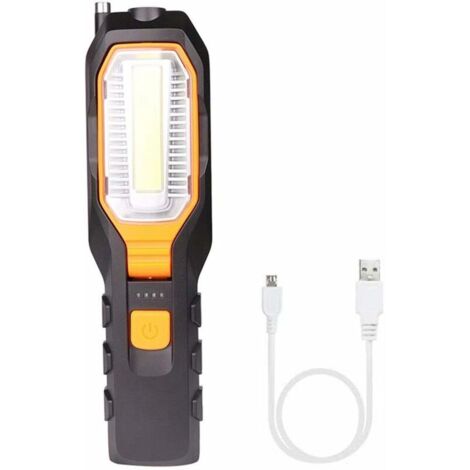 VURAHOME - Lampe de travail LED rechargeable par USB, lampe d'atelier portable, lampe d'inspection rotative magnétique avec aimant et crochet et 4 modes pour mécanicien de garage, (1/5)