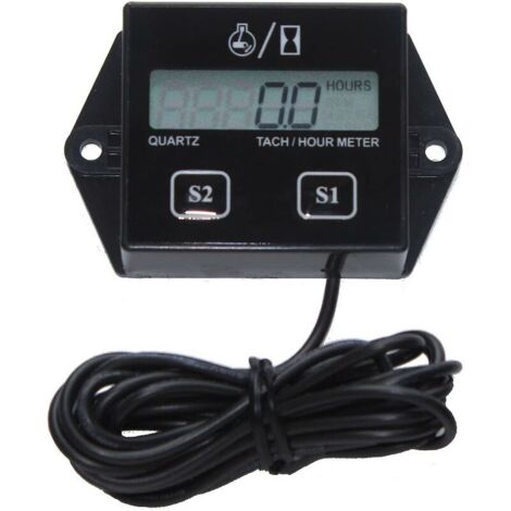 VURAHOME - Tachymètre de moto Better, tachymètre numérique, compteur horaire inductif pour petit moteur 2 temps et 4 temps, batterie remplaçable Tac étanche