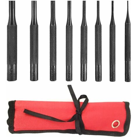 Juego de punzones de 8 piezas, kit de armería, herramienta de reparación con soporte para automoción, reparación de relojes, joyería y manualidades. (1/5)