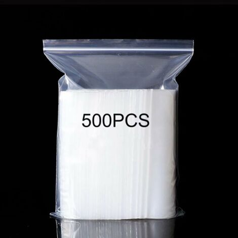 VURAHOME - 500 sacs zippés en plastique transparent, sac zippé pour congélateur, sac zippé réutilisable, sac refermable, 7x10cm
