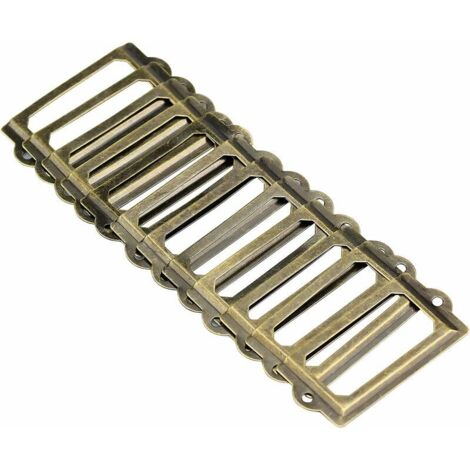 VURAHOME - Lot de 12 Cadre Étiquette de Nom, Porte-cadre Boutons de Meuble Métal Vintage, Porte-étiquette Poignées avec Vis Bronze Bibliothèques Armoire à tiroir (1/5)