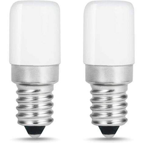 VURAHOME - Lampe E14 LED Ampoule pour Réfrigérateur, 2W E14 LED Ampoule pour Frigo, Blanc Chaud 3000K, Lampe pour Machine a Coudre, Culot E14, 100-250V, Lot de 2 (1/5)