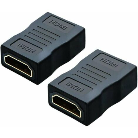 VURAHOME - Adaptateur HDMI femelle vers femelle, pack de 2 coupleurs HDMI haute vitesse 4K & 3D Extender pour TV Roku PS3/PS4 et extension de vos appareils HDMI (1/5)