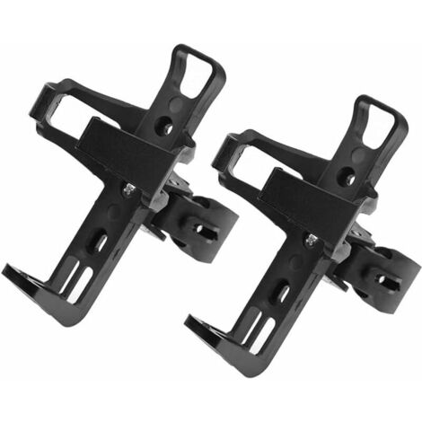 Lot De 2 Porte-Bouteilles Pour Vélo - Porte-Bouteille Pour Vélo - Avec Support Et Vis Et Deux Sangles Velcro - Pour Vélo - Noir (1/5)