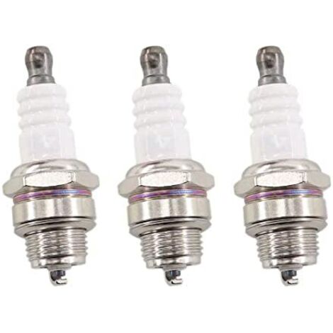 VURAHOME - Lot de 3 bougies dallumage pour tronçonneuse Stihl Dolmar Husqvarna Tondeuse à gazon Remplace NGK BPMR7A Dolmar 965603021 Bosch WSR6F