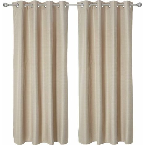 VURAHOME - lot de 2 Deconovo rideau rideaux opaques rideau de fenêtre thermique salon, 140x245 cm (largeur x hauteur), beige