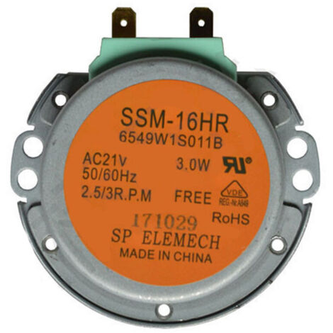VURAHOME - Ssm-16Hr Ac21V 3W 50 / 60Hz 6549W1S011B Turntable Synchrone Remplacement Du Moteur Pour Lg Micro-Ondes (1/5)