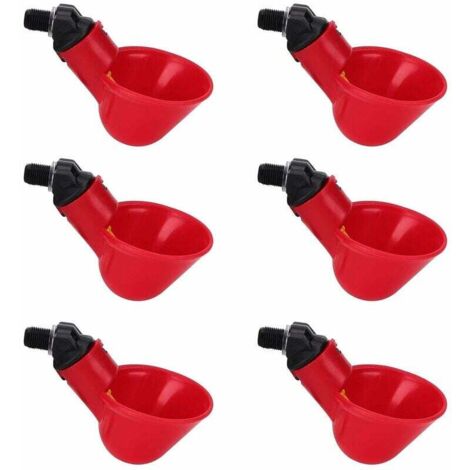 VURAHOME - Accessoire poulailler Abreuvoir de poulet Abreuvoir de volaille Abreuvoir de poulet Abreuvoir automatique 6 article Accessoire poulailler Guazhuni(rouge) (1/5)