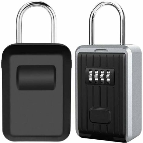 VURAHOME - Boite Cl Scurise Montage Mural Boite a Clef avec Code Numrique 4 Chiffres, Extra Grande Lock Box Coffre a Clefs Exterieur avec Anse, Format XL Bote Cls Code (1/5)