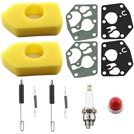 Filtre à air, ressorts de régulateur, membrane, bougie dallumage pour Briggs & Stratton 698369 495770 795083 694394 494408 5099 5088 3,5-4,5 CV Classic Sprint Quattro séries 450