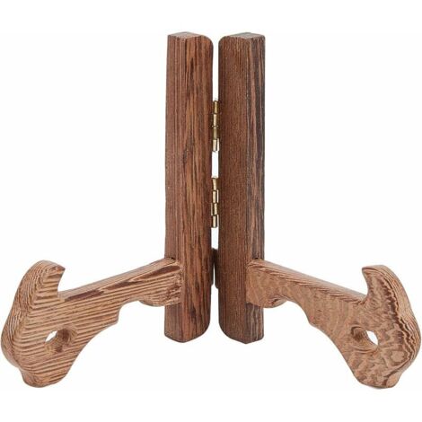 Présentoir En Bois Porte-Assiettes Photo Présentoir Pliant À Cadre Pour Téléphone Et Ipad Support De Support D'Art Photo Pour Cadre Photo D'Affichage Accessoire De La Maison (1/5)
