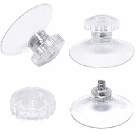 VURAHOME - Lot de 30 Ventouses avec Filetage et écrous moletés Ø 45 mm, XU, Transparentes, Pour Voiture, Camping, Vitre, Pare-Soleil - (1/4)