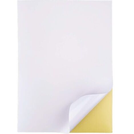 VURAHOME - 50 Feuilles 210 x 297 mm, A4 Papier Autocollant Imprimante Étiquettes Autocollant Blanc Mat 1 Étiquette par Feuille (1 par feuille 50 feuilles) (1/5)