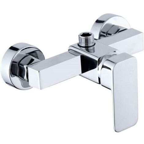 VURAHOME - Robinet de douche mural chromé moderne avec mitigeur de douche pour eau froide et chaude (1/5)