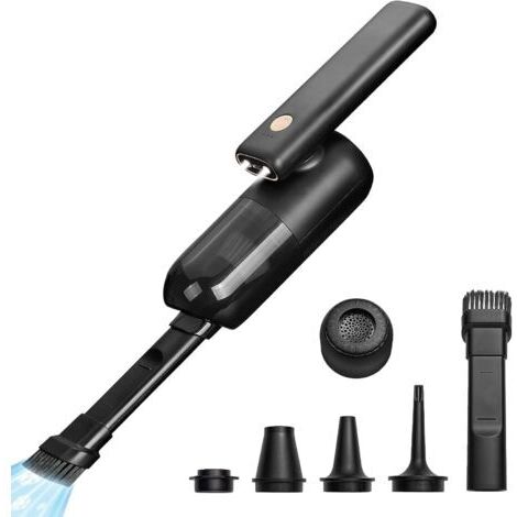 VURAHOME - Aspirateur à Main, 2 en 1 Mini Aspirateur sans Fil avec Lampe LED et Filtre HEPA Lavable, 4000 mAh Rechargeable Courir 20Min pour Maison, Voiture, Animal Domestique 11 (1/5)
