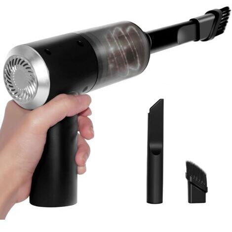 VURAHOME - Aspirateur à Main sans Fil(310g),Mini Aspirateur de Voiture Petit,Aspirateur a Main avec Lumière LED,Aspirateur de Table pour Voiture,Table (1/5)
