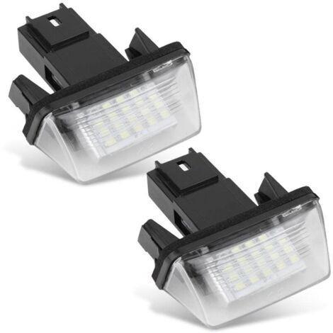 VURAHOME - Lot de 2 feux de plaque d'immatriculation gauche et droit 18 LED pour C3 2002-2009 / BERLINGO / 306 307 406 5008 (1/4)