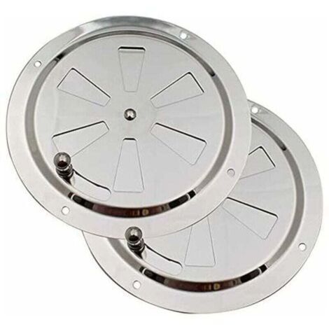 VURAHOME - Grille de Ventilation Ronde, XU, D'aération 125 Acier Inoxydable Conduit Moustiquaire D'évacuation Entrant Evacué Volets Réglables et Moustiquaire, 2 pièces - (1/4)
