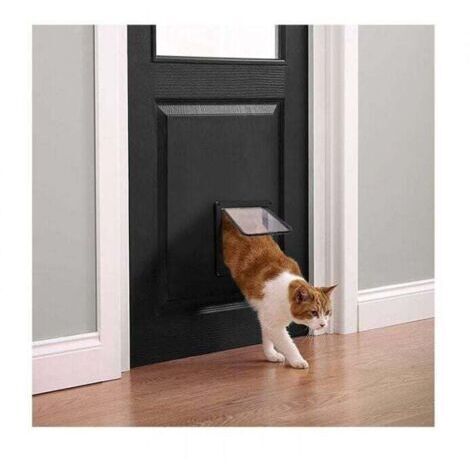 VURAHOME - Porte magnétique pour animaux - Passage libre - Maison - Noire, 4 entrées, taille L, pour chats/petits chiens - Propriétaires d'animaux (1/4)