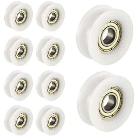 VURAHOME - 10 PCS OU Nylon en Plastique intégré 608 , XU,roulements Billes de Gorge 6 30 10mm Poulie de Guidage - (1/4)