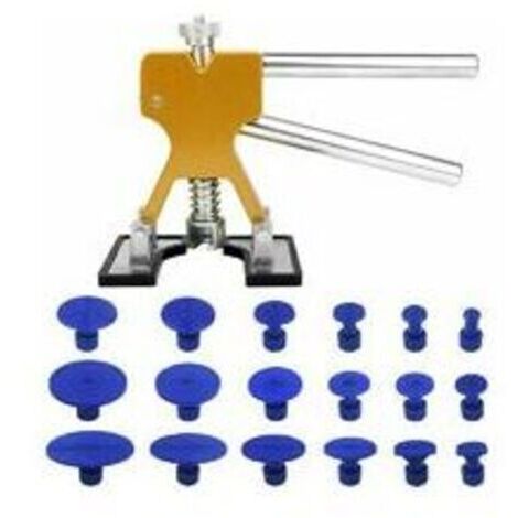 VURAHOME - Kit de réparation de bosses sans peinture (1 paquet) avec 18 ventouses bleues pour voiture, réfrigérateur, moto et machine à laver. (1/5)