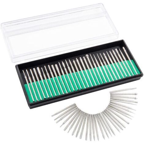 VURAHOME - 30Pcs Fraise Diamant 3mm Foret Fraise Diamantée Tige Forets Rotatifs pour Verre Pierre Précieuse Métal Meulage Bijoux Rotatif de Gravure Outil Accessoire d'Outil Rotatif (1/5)