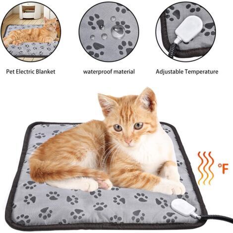 VURAHOME - boiler Coussin Chauffant pour Compagnie, Tapis Chauffant Température Constante pour Chien Chat, Anti-Mordant Imperméable Electrique Tapis Chauffan(4545cm) (1/4)