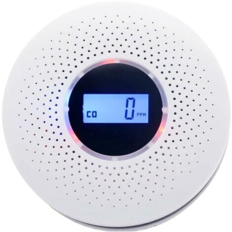 VURAHOME - Détecteur de fumée et monoxyde de carbone – Alimentation pile AA – Capteur électrochimique – Affichage LCD – Alerte sonore et lumineuse (1/4)