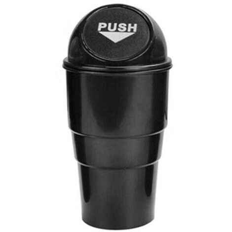 VURAHOME - Véhicule automobile porte-gobelet poubelle petite mini , XU,poubelle voiture poubelle poubelle pour voiture bureau maison (noir) - (1/4)