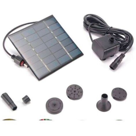 VURAHOME - Fontaine Solaire, Pompe à Eau Solaire Aucun Plantes Batterie ou Electricité pour Bassin / Piscine / Décoration de Jardin 1111cm (1/4)