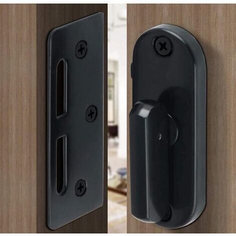 VURAHOME - Verrou de porte coulissante à 90 degrés en acier inoxydable avec boucle incurvée. (1/3)