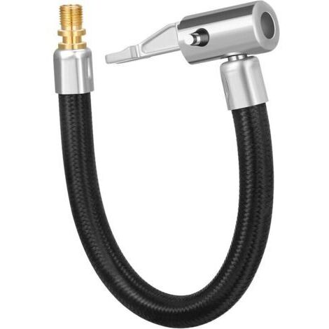 VURAHOME - Câble d'extension de gonfleur de pneu de 20 cm, adaptateur de valve Schrader pour pompe de voiture, tube d'extension pour gonfleur de pneu de voiture, moto et vélo. (1/5)
