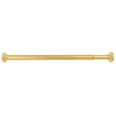 VURAHOME - Barre pour rideau de douche Sèche linge rétractable salle de bain tige aluminium doré 70-120 (1/5)