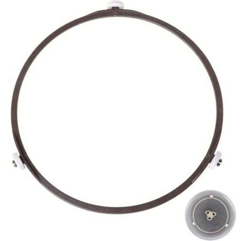 VURAHOME - Support plateau tournant universel de 22cm,Anneau Rotatif Micro-ondes , XU,de Plateau Tournant pour Universel Support en Verre 22cm Diamètre (Brun) - (1/4)