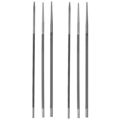VURAHOME - Lot de 6 limes à tronçonneuse, 3sizes of round fine-tooth files (5/32", 3/16", and 7/32")avec coupe en spirale, pour affûtage et meulage de chaîne de tronçonneuse (1/4)