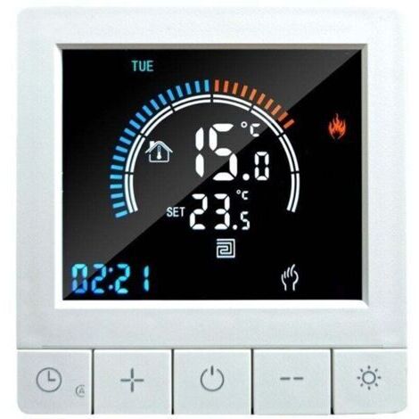VURAHOME - Thermostat Intelligent K5H25A-WIFI, XU, Régulateur de Température Connecté avec Protection IP21, Puissance de Charge 3200W, Courant de Contact 16A, Contrôle à Distance pour Chauffage Maison (1/4)