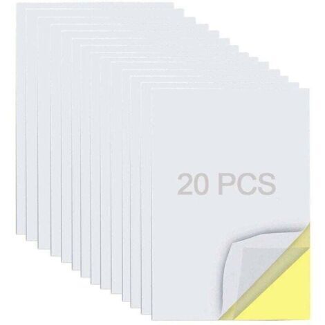 VURAHOME - Pack de de 20 feuilles de ruban adhésif double face transparent format A4 extra fort avec doublure jaune pour bricolage, XU, Fête, Art, Artisanat, Décoration d'intérieur(29210.1cm) - (1/4)