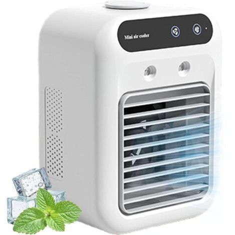 VURAHOME - Mini refroidisseur d'eau, Glacier Breeze Ac, climatiseur portable extérieur, réservoir d'eau de 500 ml, cordon d'alimentation USB, 2 vitesses de vent, 2 heures peut être utilisé pour une ch (1/5)